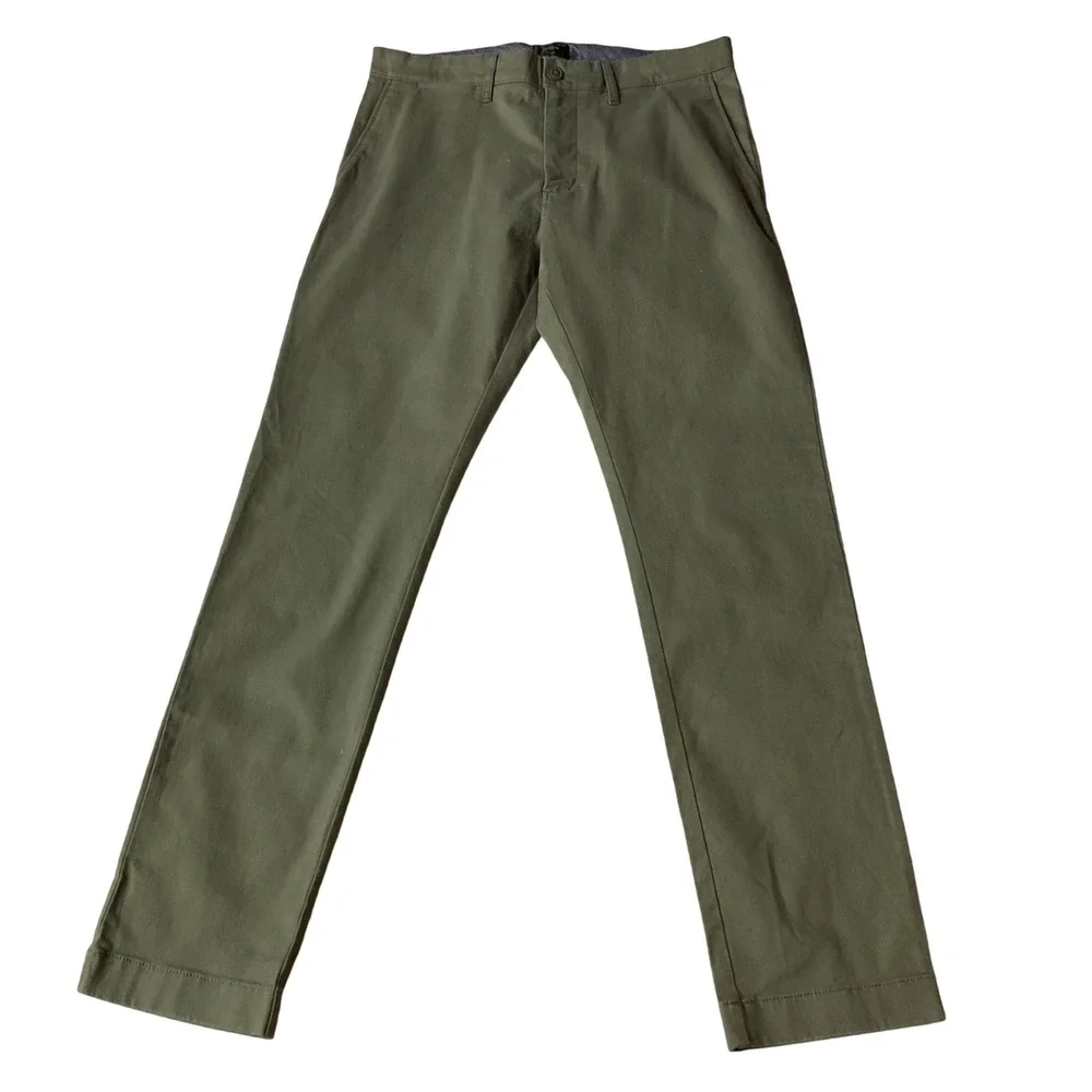 J. Crew Men's Slim-Fit Stretch Chino Classic Casual Flat Front Pants Sz  W30 L30